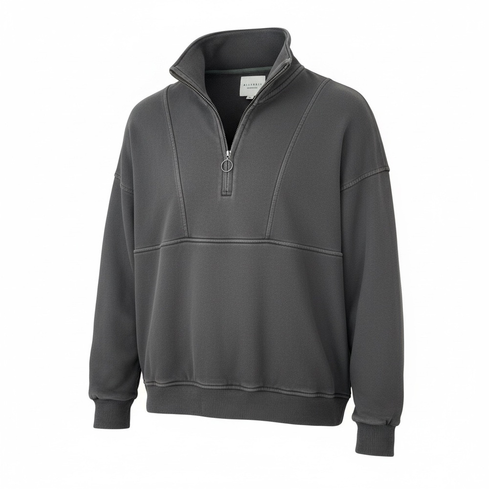ALLFENIX Women's Pullover Quarter-zip - Light Charcoal - Size XS